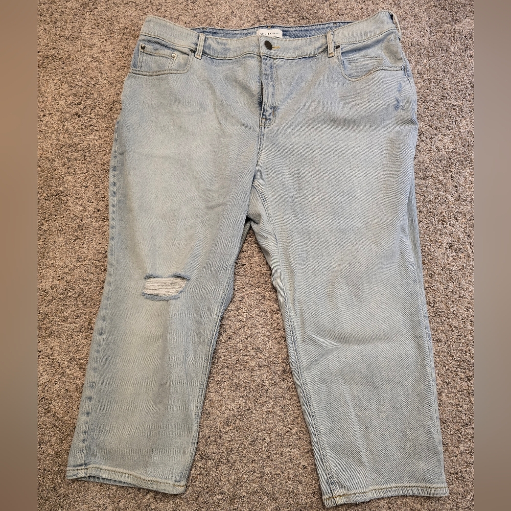 Lane Bryant High-Rise Straight Cropped Jean, size 24